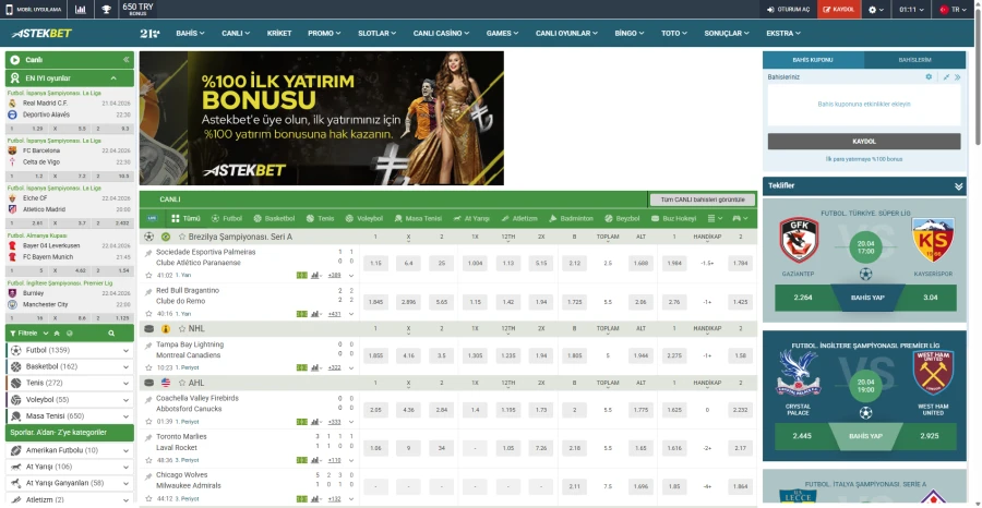 Astekbet ekran görüntüsü