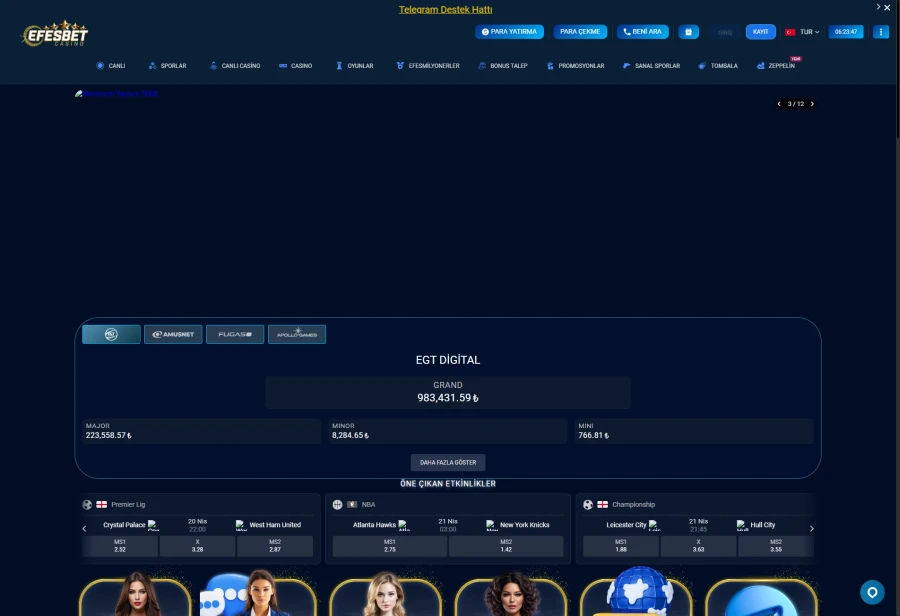 Efesbet Casino ekran görüntüsü