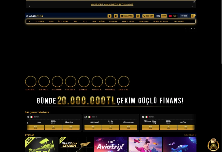 Kulisbet ekran görüntüsü