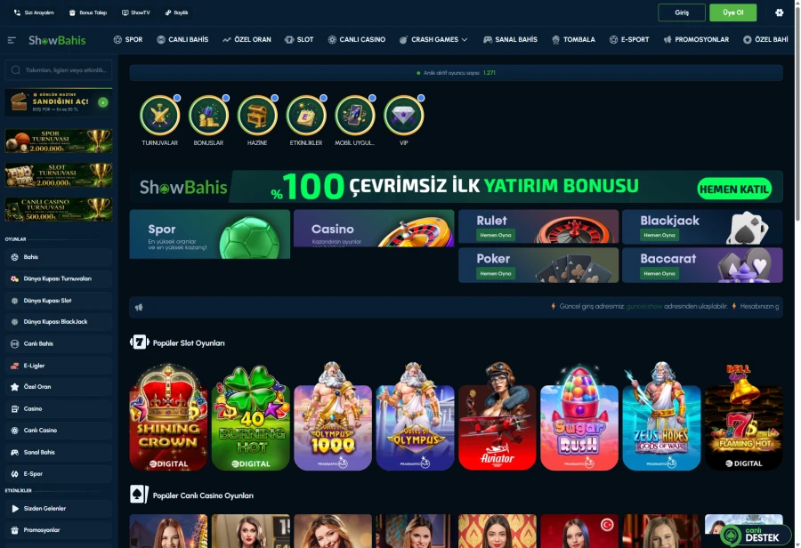 Showbahis ekran görüntüsü