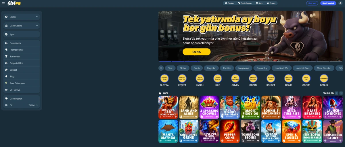 Slotra ekran görüntüsü